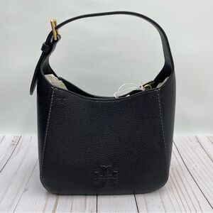 Tory Burch Small Thea Bucket Bag, Black, Style 144690, Retail $358
